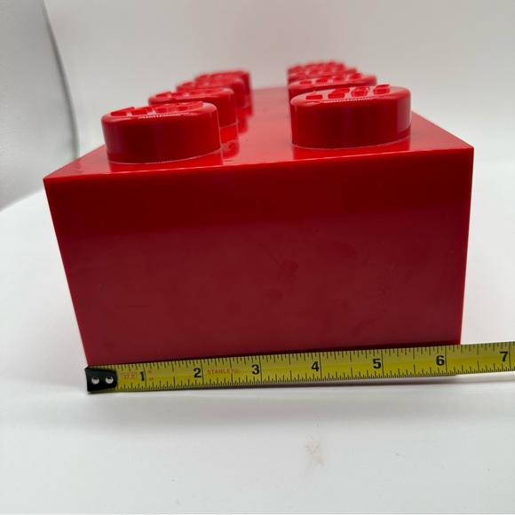 Lego Brick Large Red Storage Box w/ Drawer 12.5" x 6" x 4.75 " Tall - Picture 9 of 11